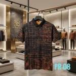 Printed Polo Combo Offer - PR-08 - Copper Lattice