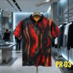 Printed Polo Combo Offer - PR-03 - Red Gold Feather