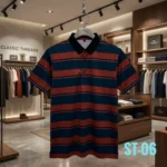Stripe Polo Combo Offer - ST-06 - Maroon Navy
