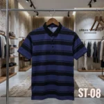 Stripe Polo Combo Offer - ST-08 - Navy Black