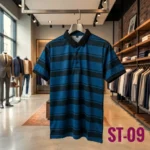 Stripe Polo Combo Offer - ST-09 - Teal Black